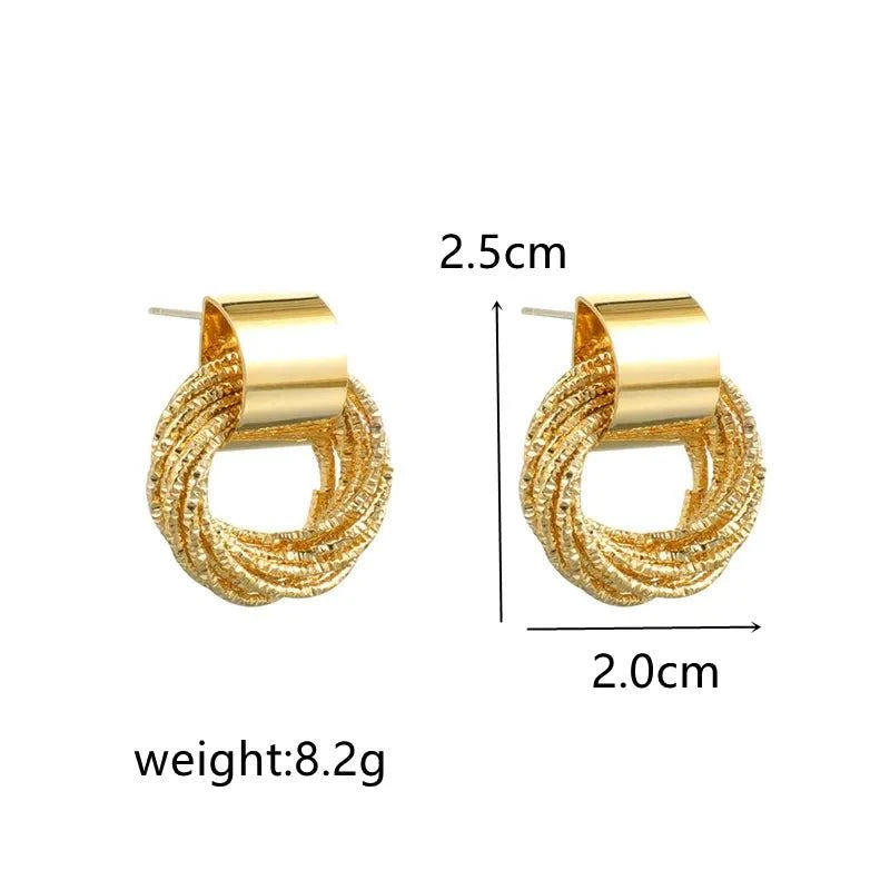 Shop All I Want SHOP ALL I WANT Retro Gold Circle Stud Earrings ✨🎁 #KoreanFashion