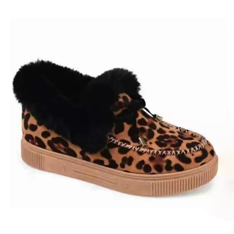 Shop All I Want Leopard print / 42 SHOP ALL I WANT Furry Winter Snow Boots