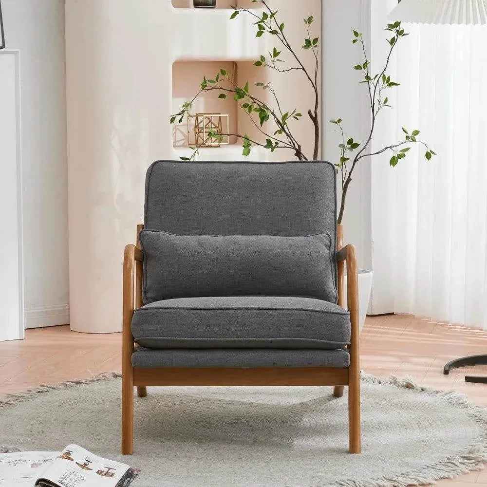 Shop All I Want Armrests Accent Chair Set of 2, Upholstered with Pillow, Comfy FarmhouEnhance your living room with this set of 2 armrests accent chairs. Upholstered with soft fabric and featuring comfy pillows, these chairs bring a touch of modern stShop All I WantShop All I WantPillow, Comfy Farmhouse Chairs 🪑