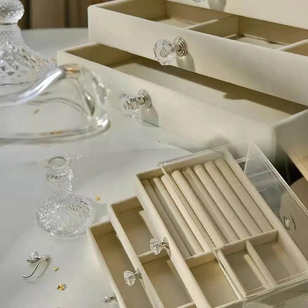 Shop All I Want Shop All I Want 💎 High-Capacity Flannel Jewelry Box – Organized Storage for Rings, Earrings, & Necklaces 💍