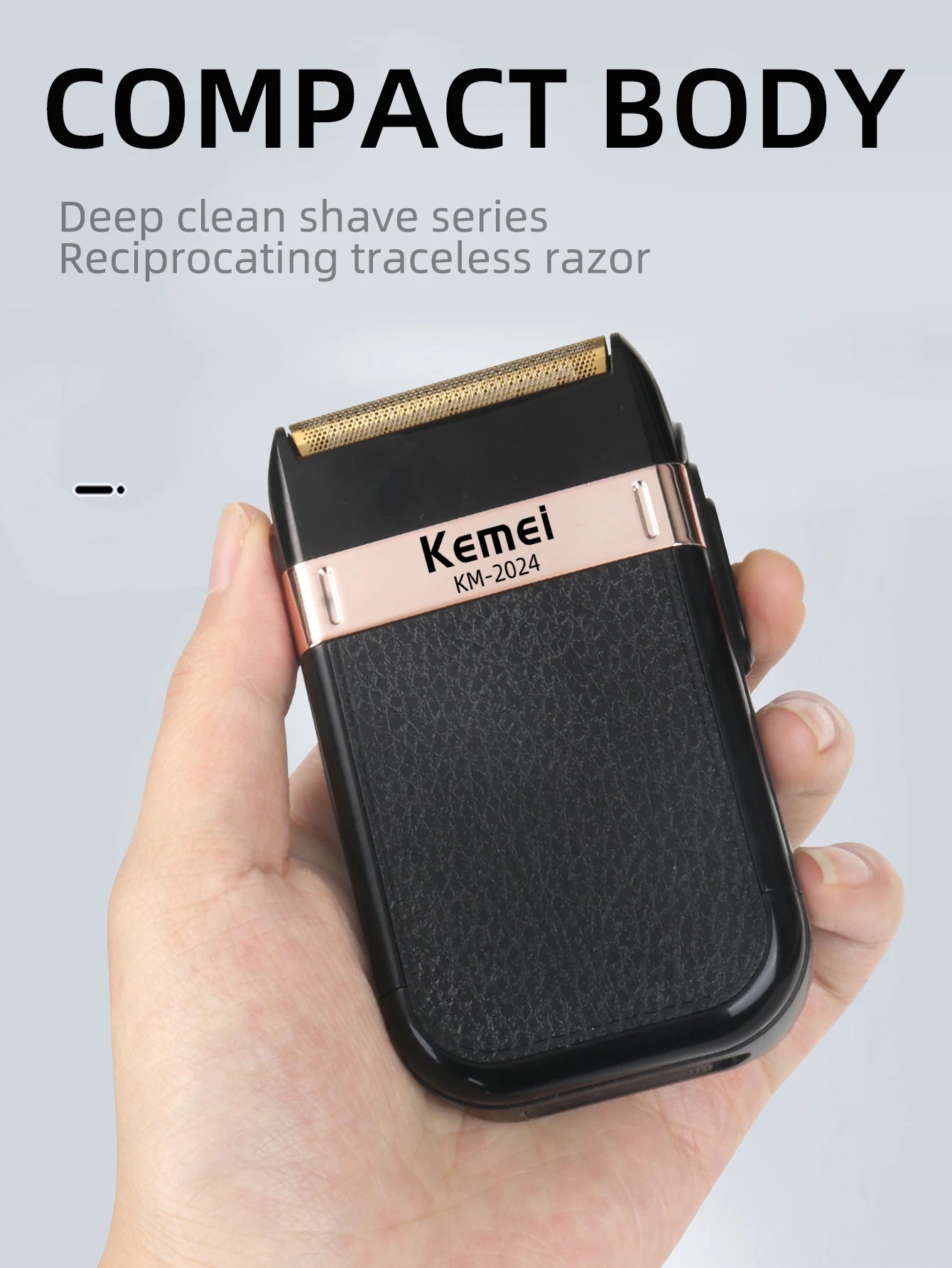 Kemei Waterproof Electric Shaver for Men – Twin Blade Cordless Razor, USB Rechargeable Barber Trimmer ✂️💦