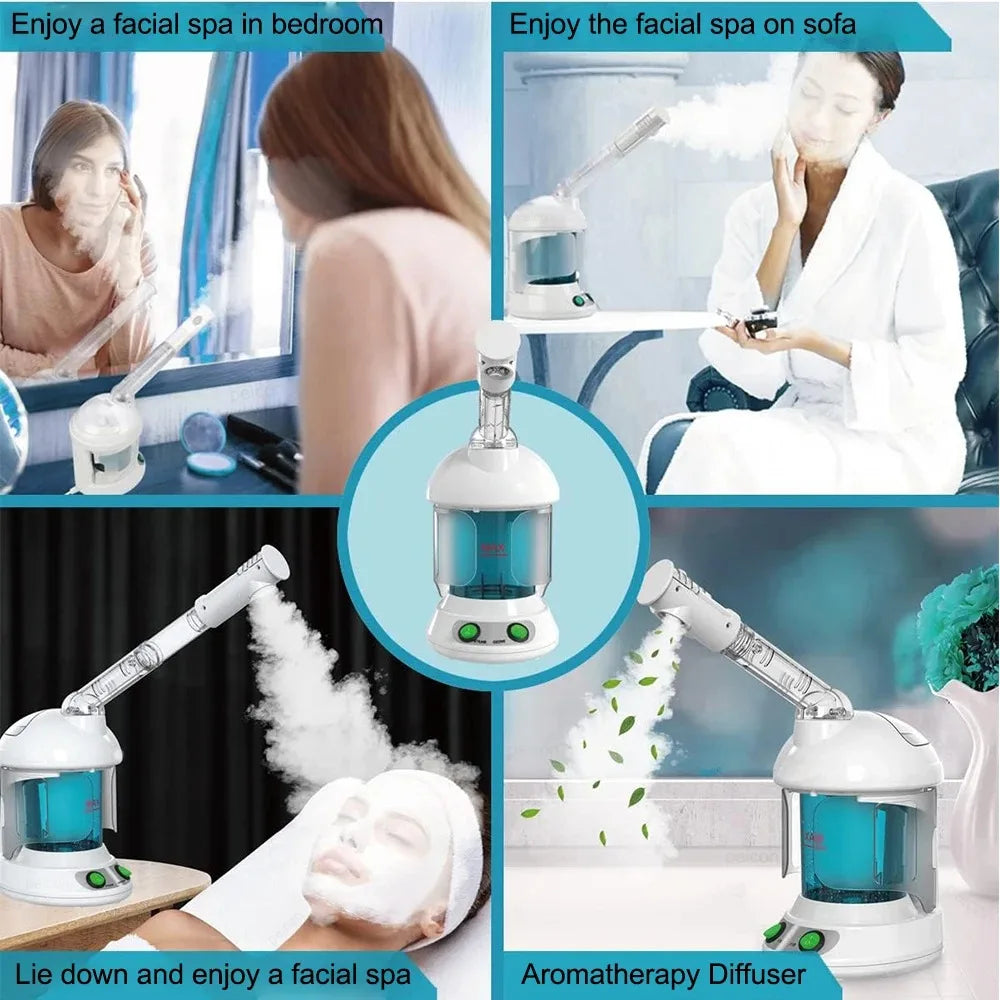 Hot Mist Face Vaporizer – Portable Facial Steamer & Humidifier for Hydrating Skin Care 💧✨