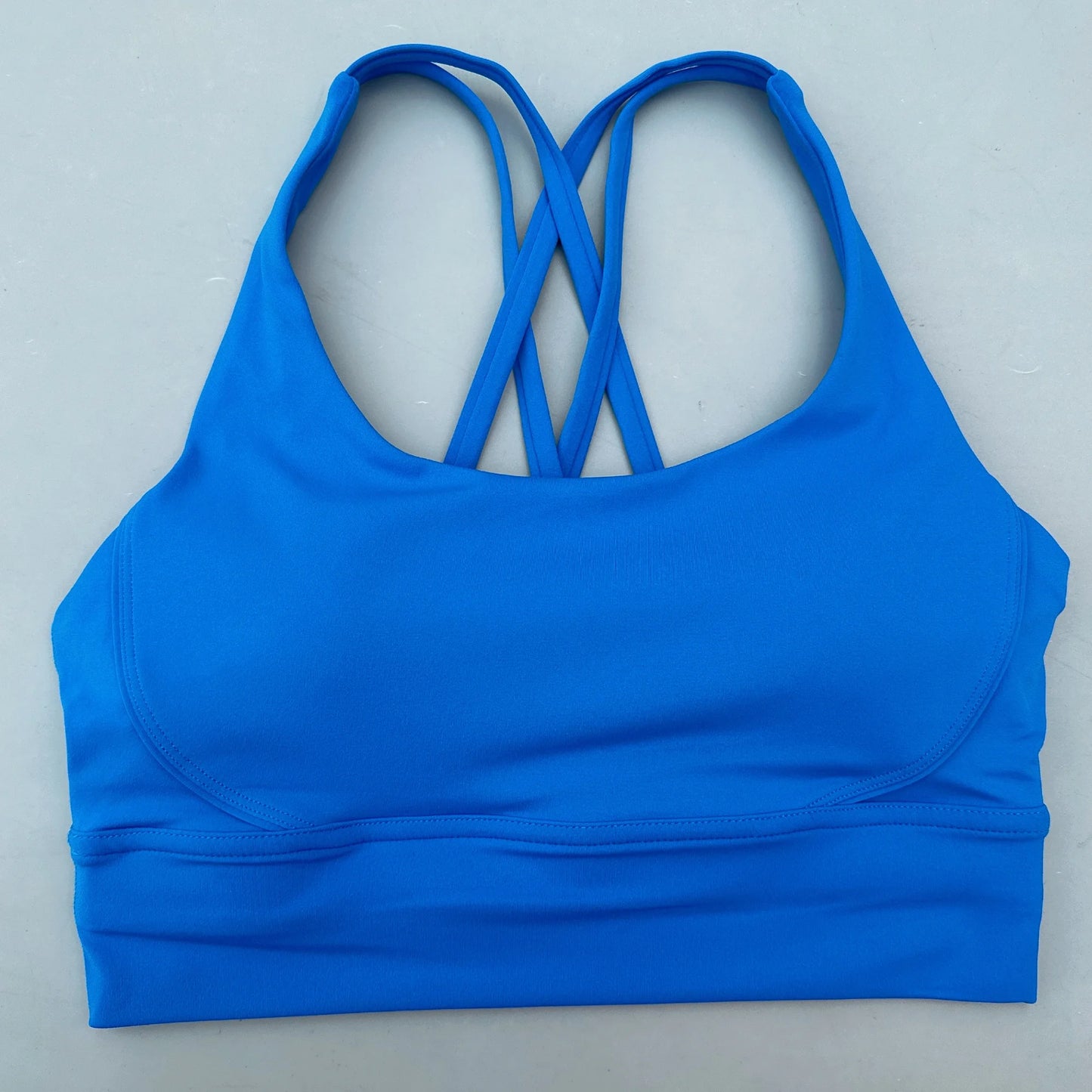 Solid Color Soft Cross Back Women’s Fitness Bra  🏋️‍♀️✨