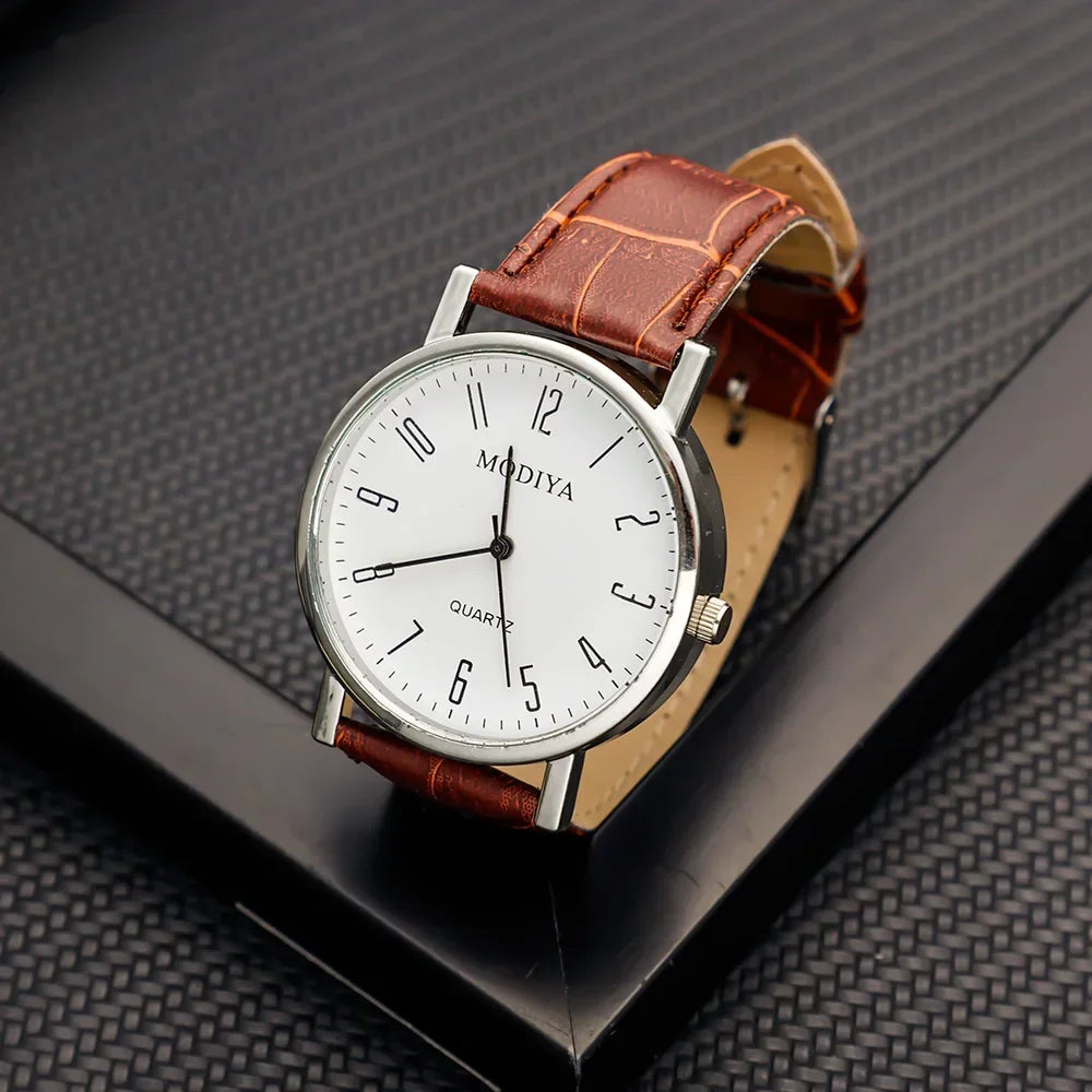 Men's Luxury Business Wrist Watch – Analog Quartz Watch with Leather Strap for Casual & Formal Wear ⌚✨