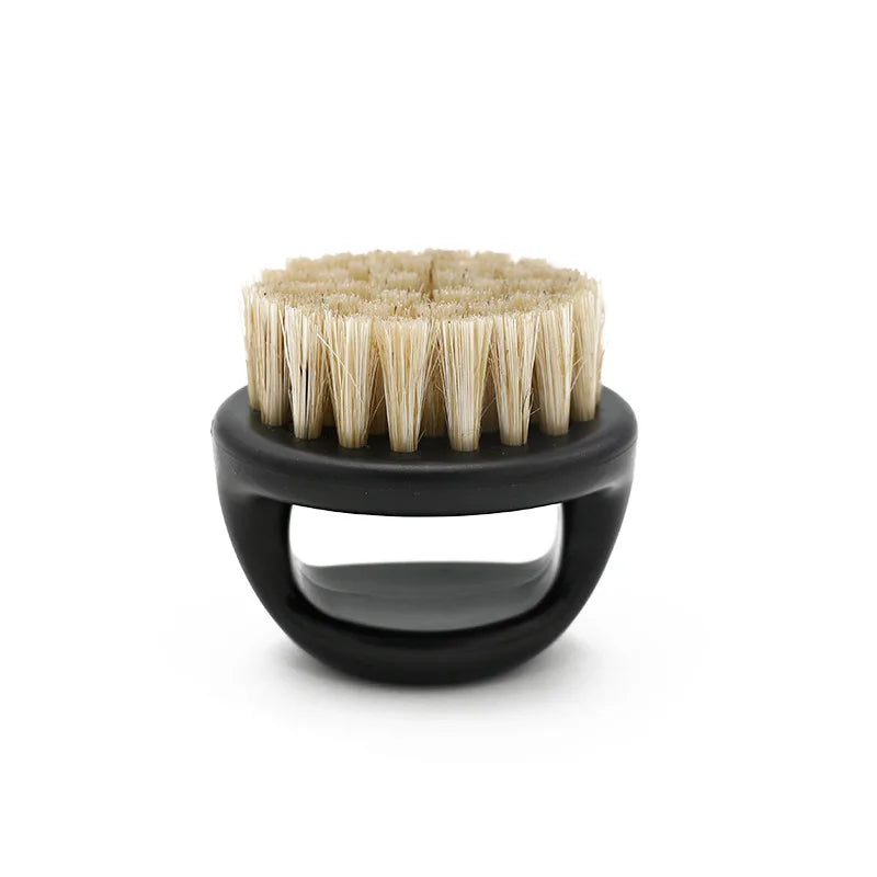 Men’s Beard Ring Brush | Portable Horse Bristle Shaving Brush 🧔