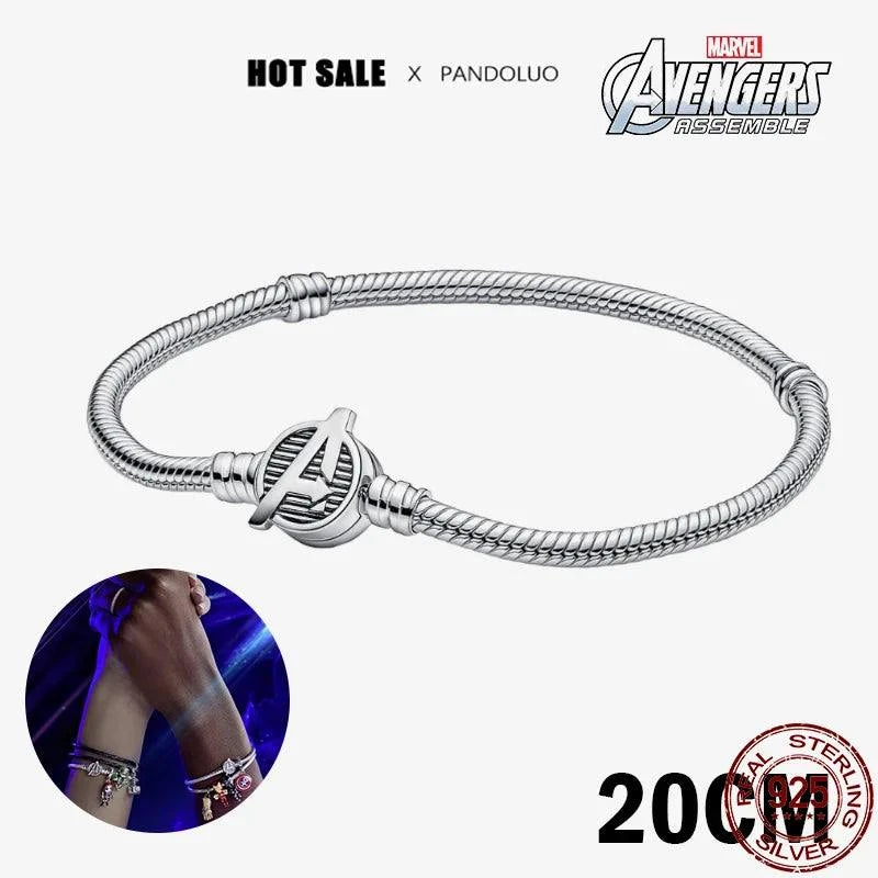 Shop All I Want M12-20 Shop All I Want 🦸‍♀️ 925 Silver Bead for Pandora, Marvel Jewelry Gift 🎁