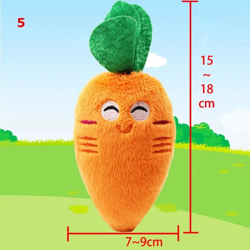 Shop All I Want Carrot Shop All I Want SqueakJoy Pet Plush Toy 🍎🐾