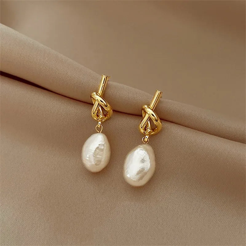 Shop All I Want 1 SHOP ALL I WANT French Gold Pearl Earrings 🌸 #KoreanFashion