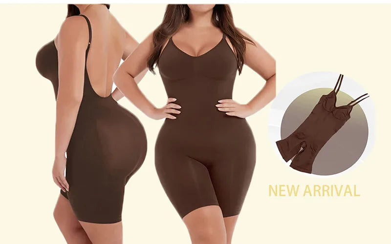 Tummy Control Jumpsuit – Light Control Open Crotch Shapewear Bodysuit 🌟✨