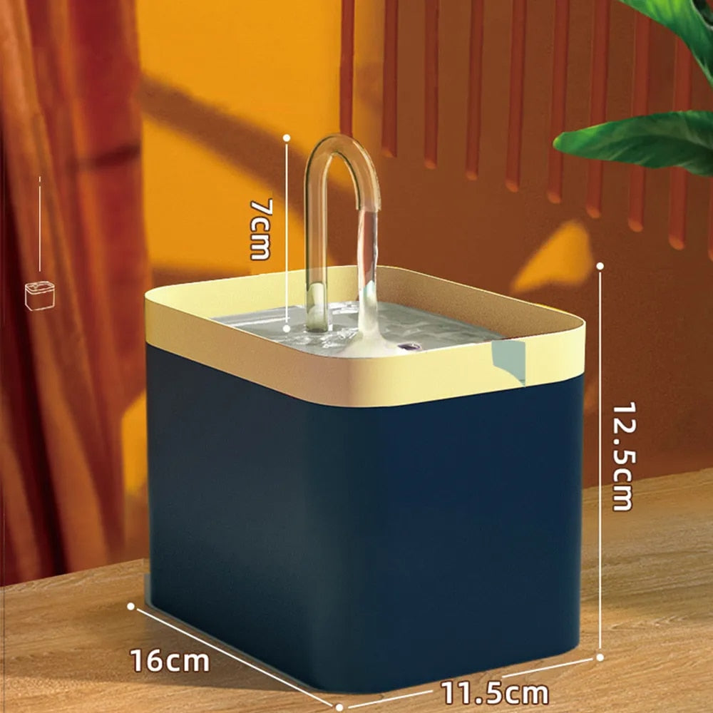 Shop All I Want Navy blue / USB Plug SHOP ALL I WANT Ultra-Quiet Cat Water Fountain