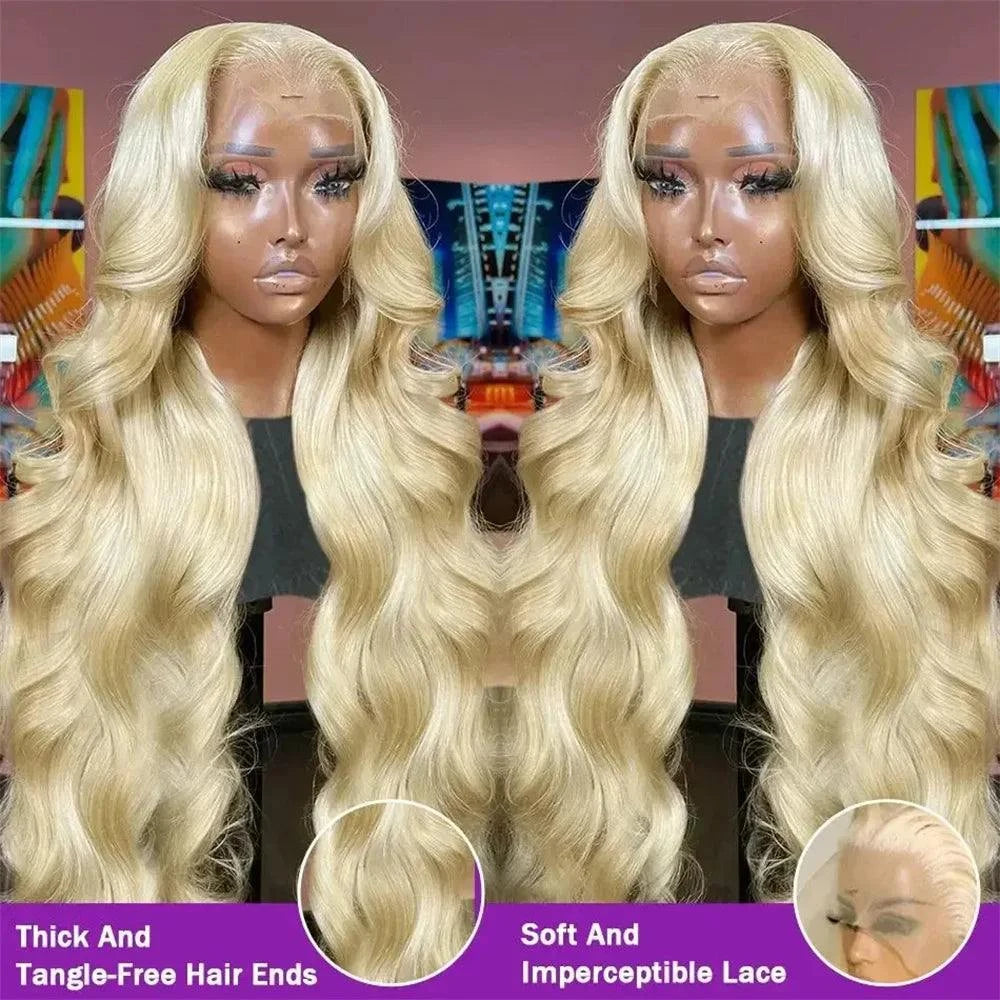 Shop All I Want Shop All I Want 💁‍♀️ 30-38" Honey Blonde Lace Frontal Wig – 13x6 Body Wave ✨