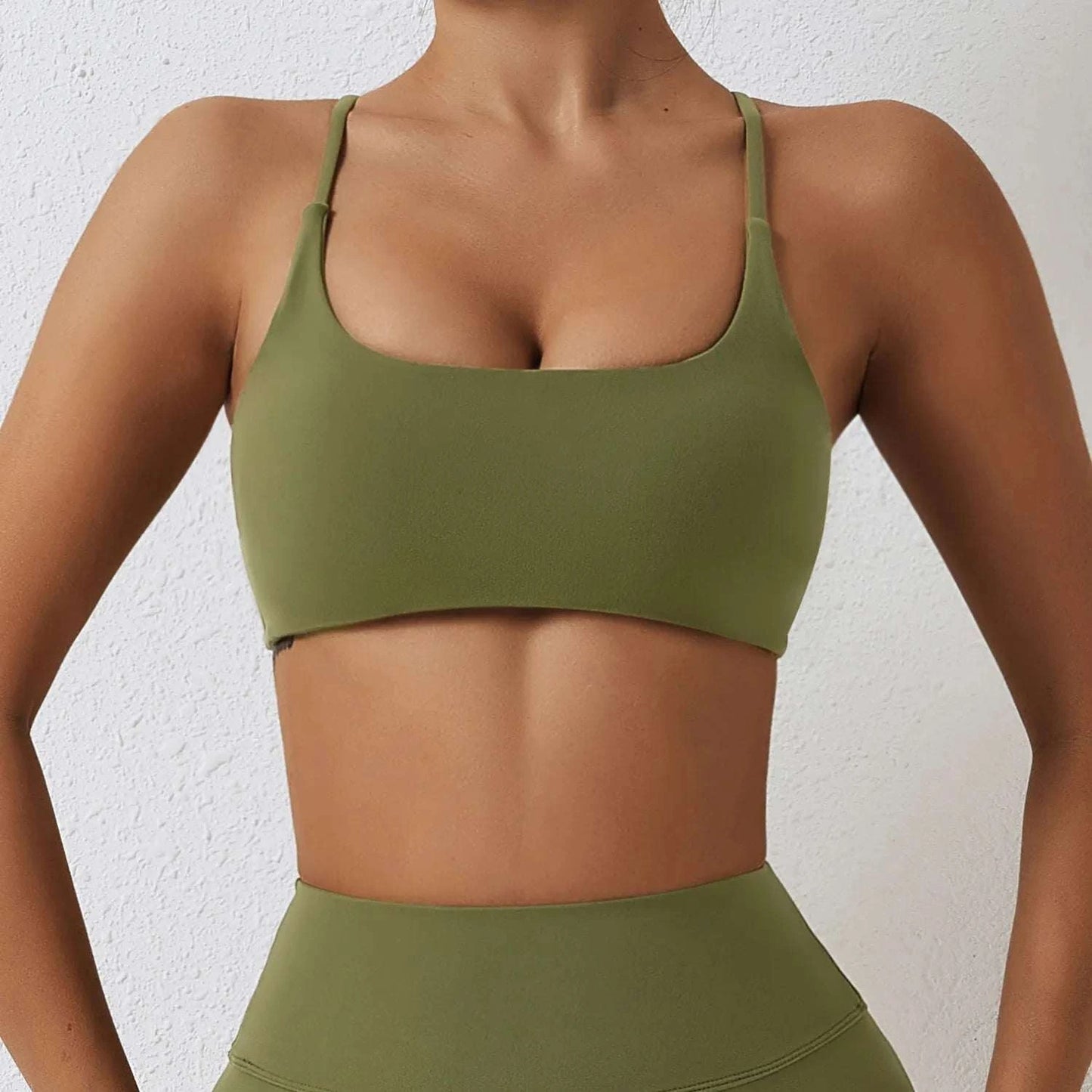 Shop All I Want Army green / S SHOP ALL I WANT Comfortable & Sexy Yoga Bra 🧘‍♀️💪 #FitnessStyle