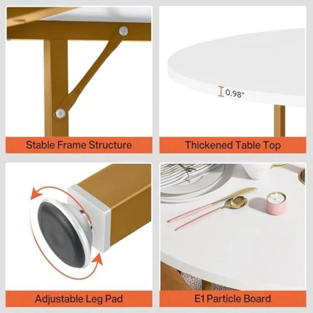 7" Round Dining Table Set for 4 | Kitchen Table with Storage Shelves ?ransform your dining area with this 7" Round Dining Table Set for 4 🍴, featuring a modern design with convenient storage shelves. This minimalist modern table set Shop All I WantShop All I Want7" Round Dining Table Set