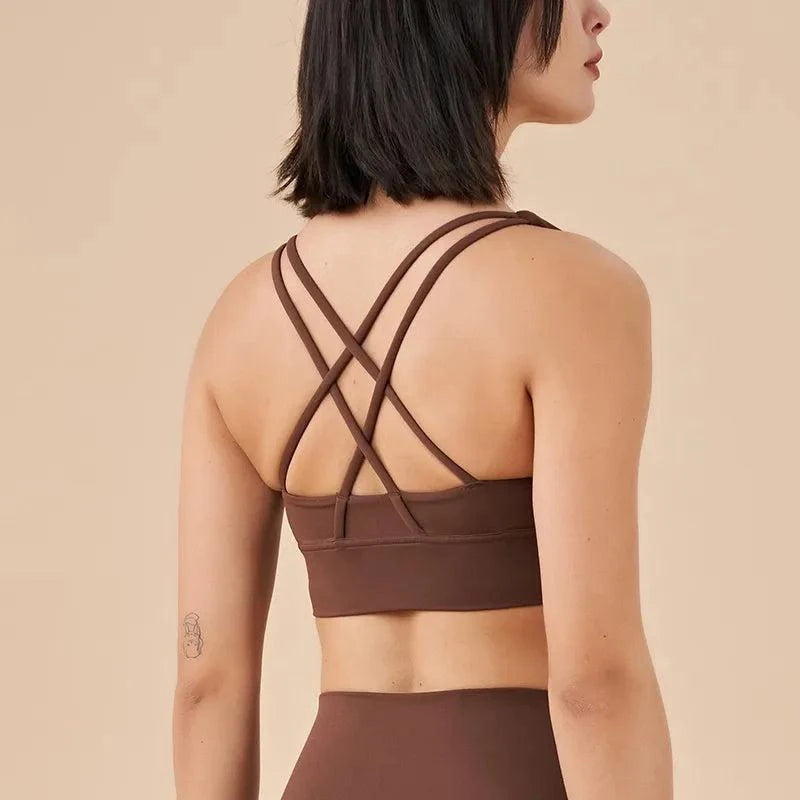 Shop All I Want Chestnut / S Shop All I Want Triangle Backless Sports Bra