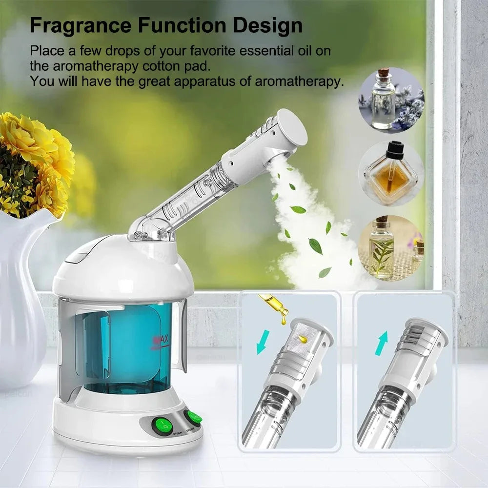 Hot Mist Face Vaporizer – Portable Facial Steamer & Humidifier for Hydrating Skin Care 💧✨