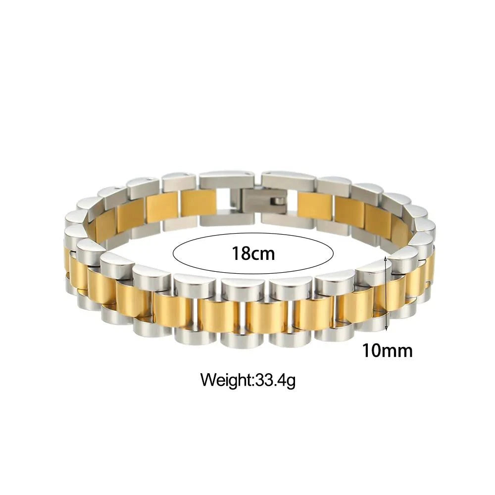 Shop All I Want 2 Tones Size 2 SHOP ALL I WANT Minimalist Gold Men Bracelet