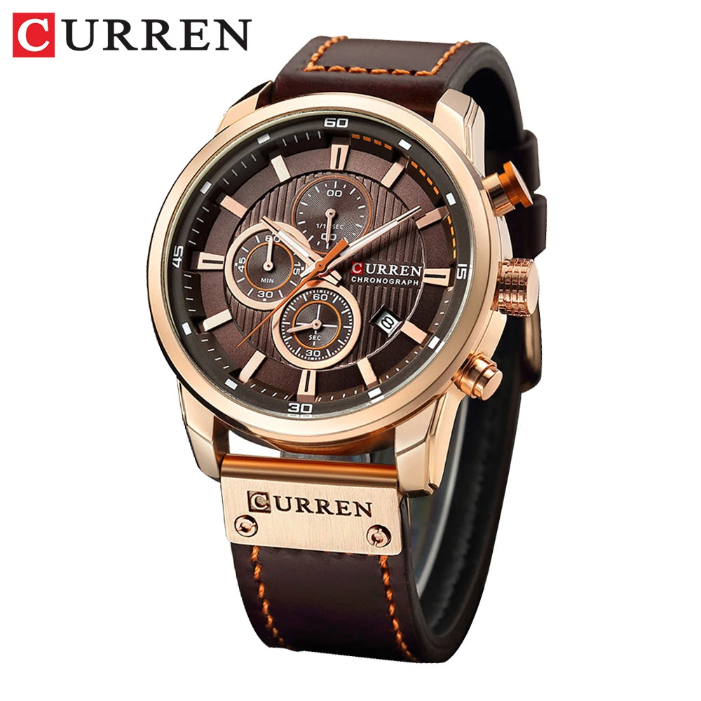 Fashion Date Quartz Watch | Luxury Chronograph for Men ⌚