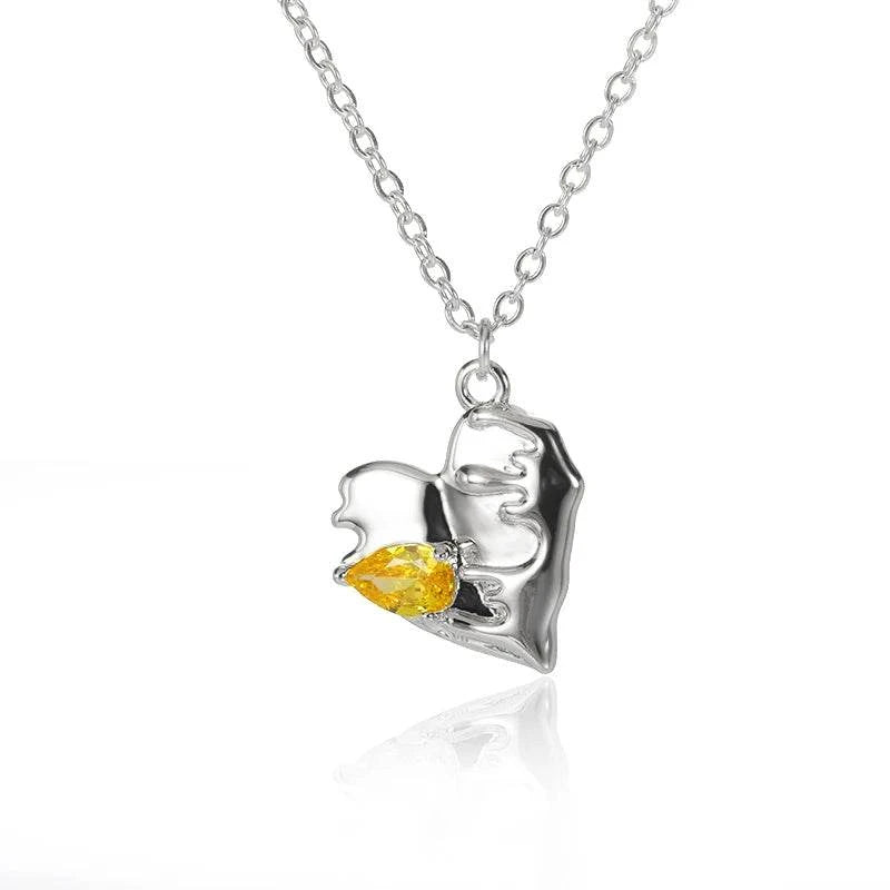 Shop All I Want N03886P-5 / CHINA SHOP ALL I WANT Stainless Steel Heart Necklace 🌹💖 #FashionJewelry