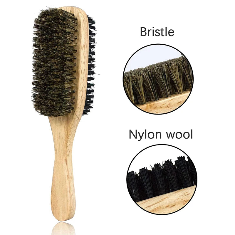 Eco-Friendly Boar Bristle Shaving Brush | Portable Men’s Beard Brush 🌿