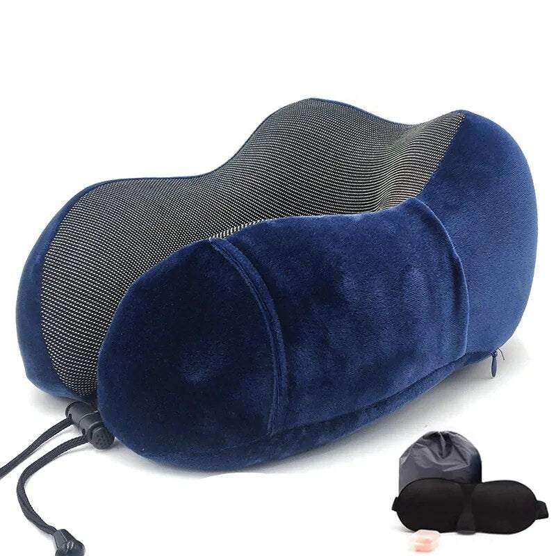 Shop All I Want Navy Blue Set SHOP ALL I WANT Pillow Memory Foam Neck Pillow