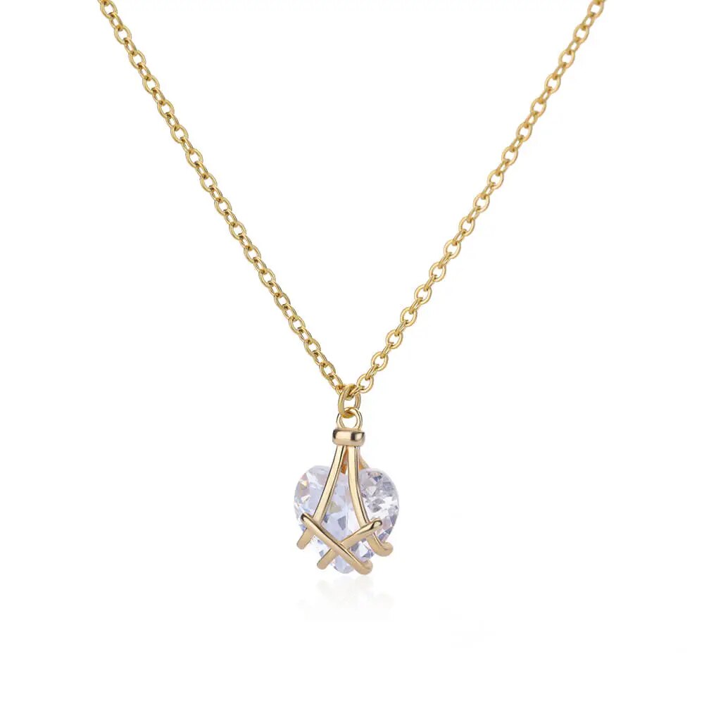 Shop All I Want N04934G-9 / 45cm / China SHOP ALL I WANT Gold-Plated Zircon Cross Necklace 🌟✝️