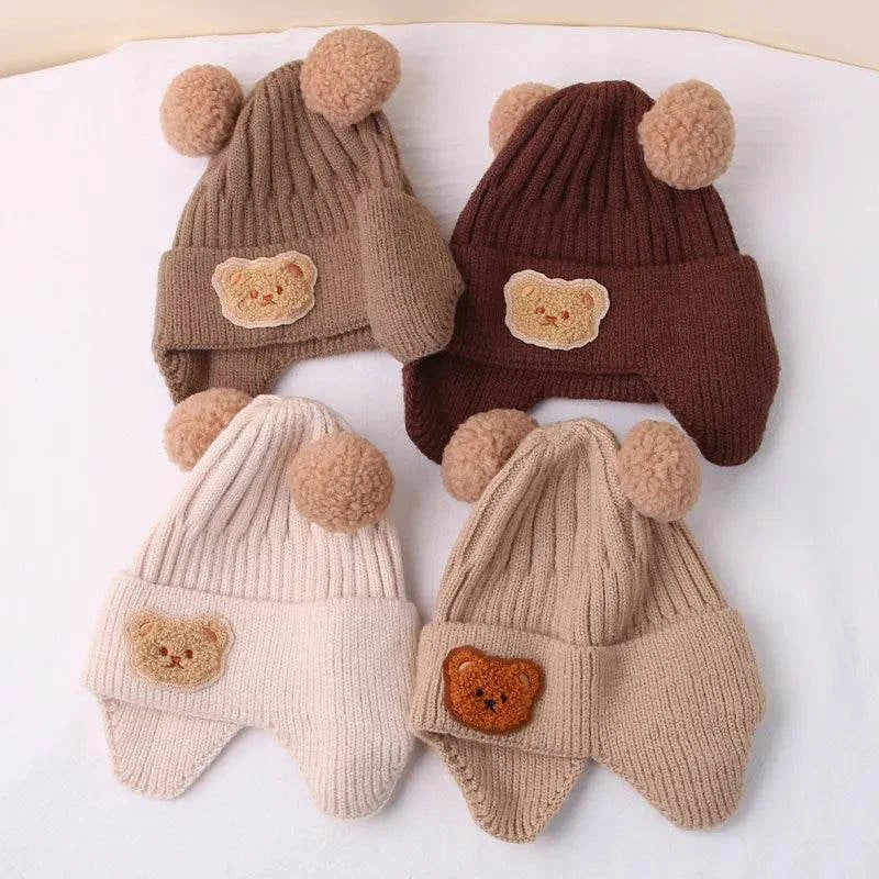 Shop All I Want SHOP ALL I WANT Cute Cartoon Bear Baby Beanie Cap 🐻👶