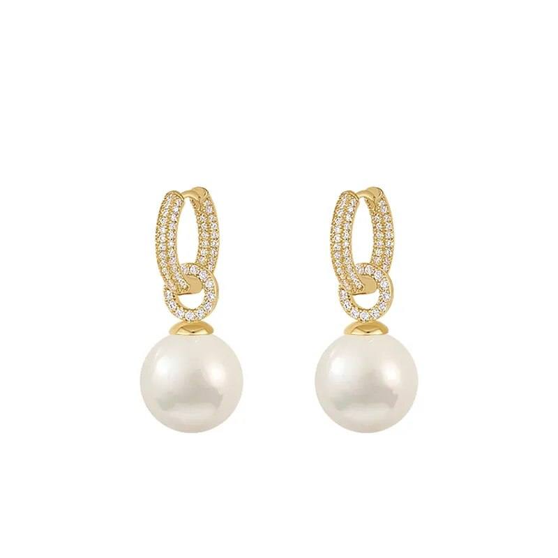 Shop All I Want SHOP ALL I WANT Pearl & Zircon Earrings 🌟💎👂