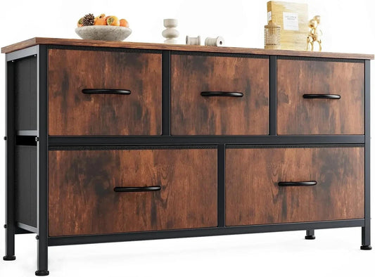 5-Drawer Fabric Dresser for Bedroom | Storage Organizer Closet Chest ?ransform your bedroom storage with the 5-Drawer Fabric Dresser, the perfect blend of functionality and style. This storage organizer chest offers ample space to neaShop All I WantShop All I Want5-Drawer Fabric Dresser