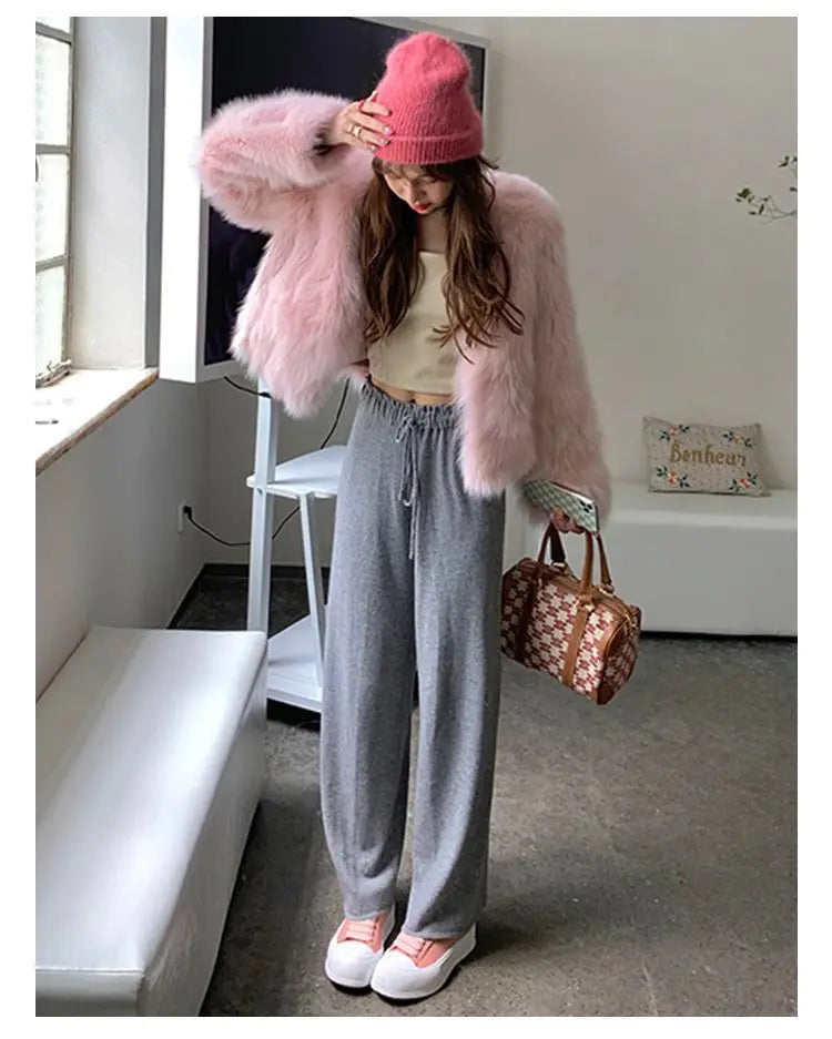 Women’s Faux Fur Coat 2024 – Casual Imitation Fox Fur Jacket for Winter 🍂✨