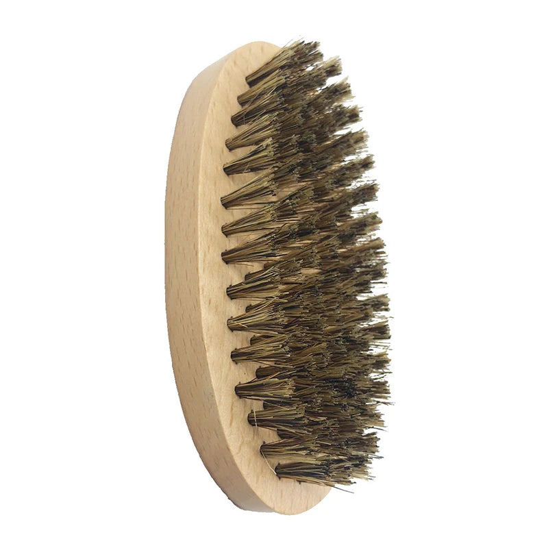 Eco-Friendly Boar Bristle Shaving Brush | Portable Men’s Beard Brush 🌿