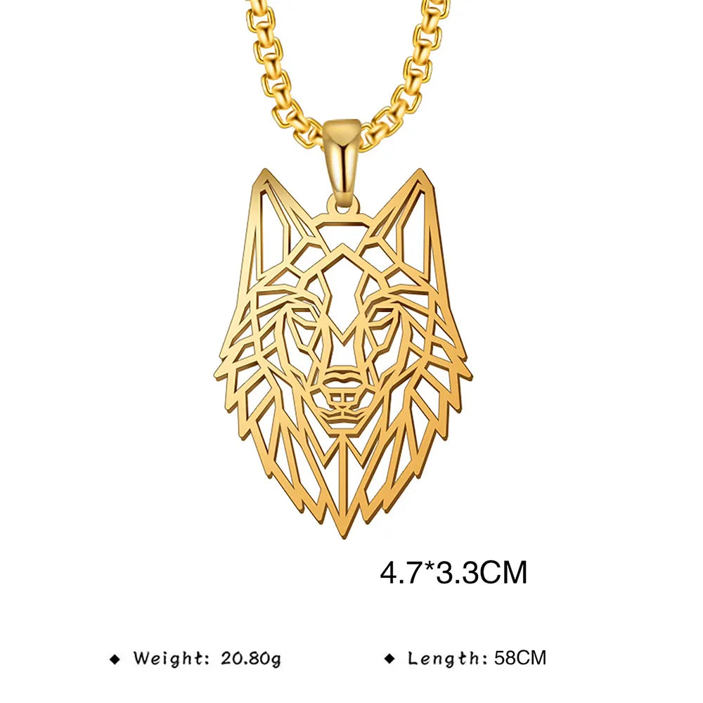 Shop All I Want Gold Wolf A SHOP ALL I WANT Inner Strength Steel Lion Necklace 🦁🌟