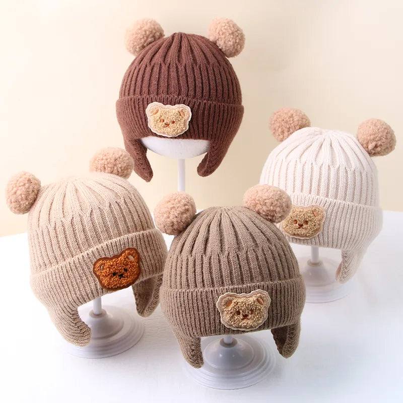 Shop All I Want SHOP ALL I WANT Cute Cartoon Bear Baby Beanie Cap 🐻👶