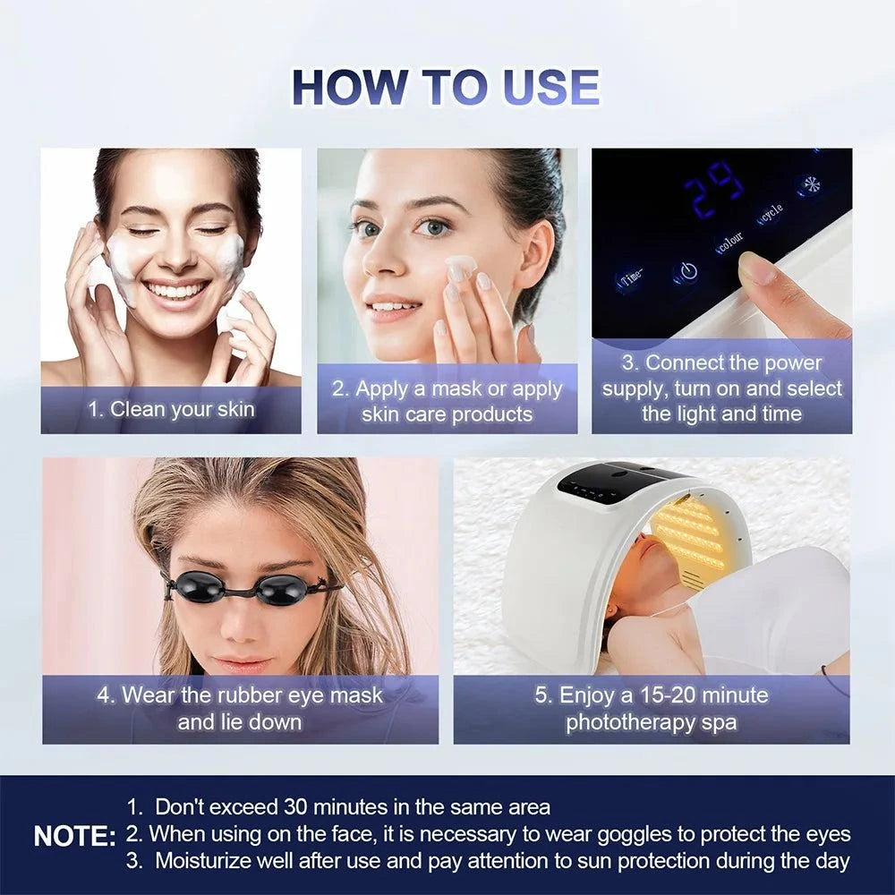 LED Mask Facial Skin Hydrating Sprayer  Home Use Skin Care