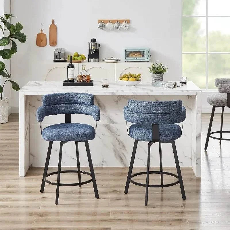 Counter Height Bar Stools with Full Back - Swivel Chairs Set of 2 in GEnhance your bar or kitchen area with these stylish Counter Height Bar Stools. Featuring a full back for added comfort and support, these swivel stools are perfect fShop All I WantShop All I WantFull Back - Swivel Chairs Set