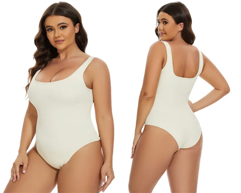 Tummy Control Jumpsuit – Light Control Open Crotch Shapewear Bodysuit 🌟✨