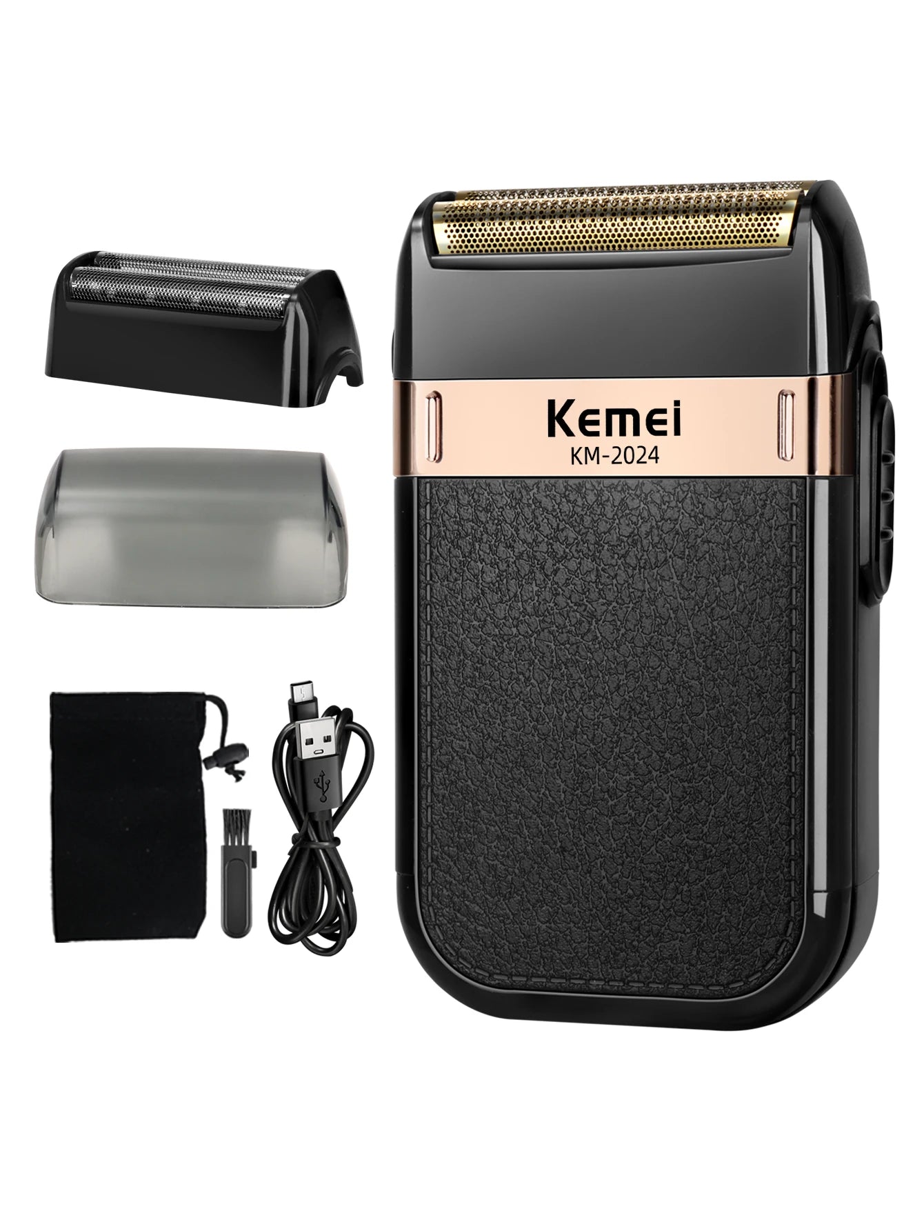 Kemei Waterproof Electric Shaver for Men – Twin Blade Cordless Razor, USB Rechargeable Barber Trimmer ✂️💦