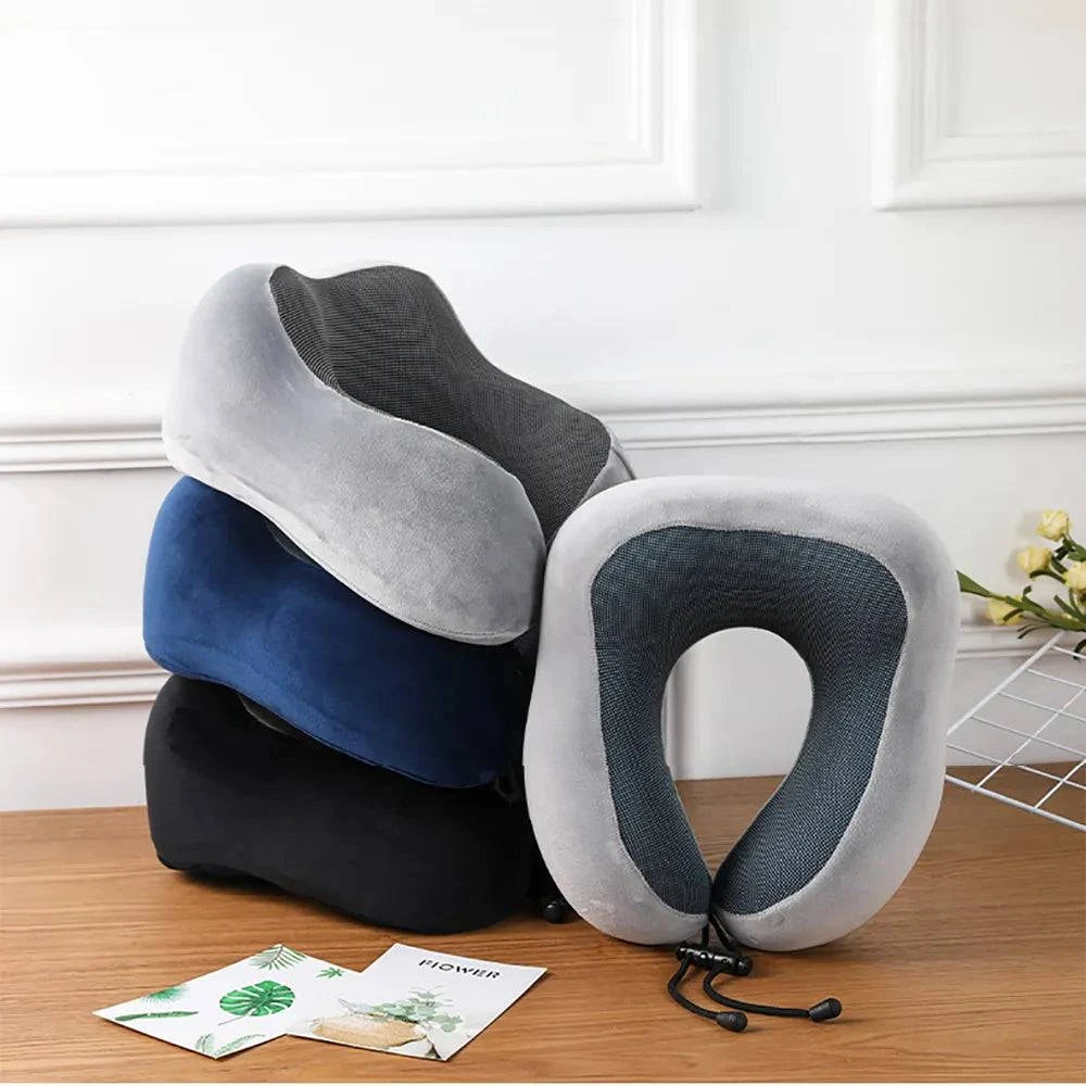 Soft Memory Foam U-Shaped Travel Neck Pillow. - Shop All I Want