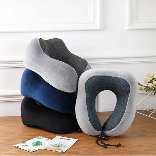 Soft Memory Foam U-Shaped Travel Neck Pillow. - Shop All I Want