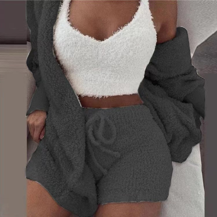 Shop All I Want dark grey / S SHOP ALL I WANT Super Soft Flush Classy Launch Set