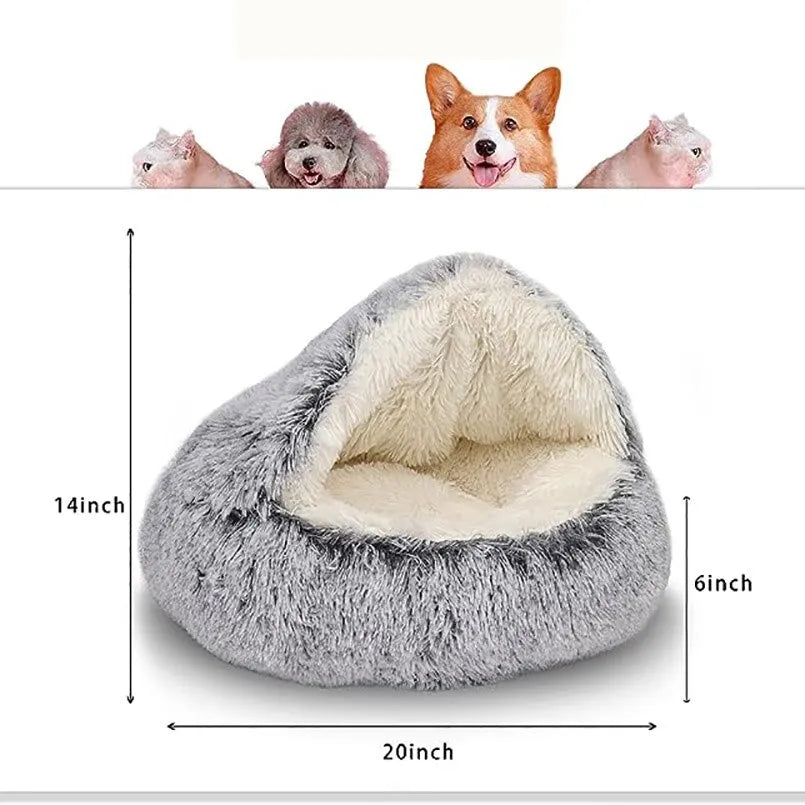 Soft Plush Round Cat or Dog Bed - Shop All I Want