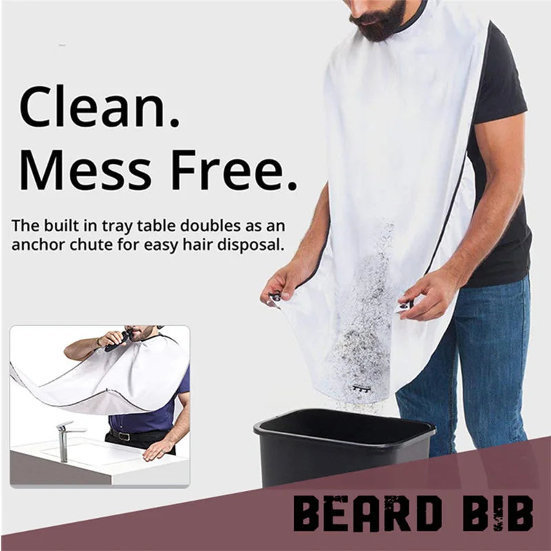 Shaving Apron for Men – Beard Shaving Care Bib for Easy Cleanup After Shaving, Perfect Gift for Grooming Enthusiasts 🎁✂️