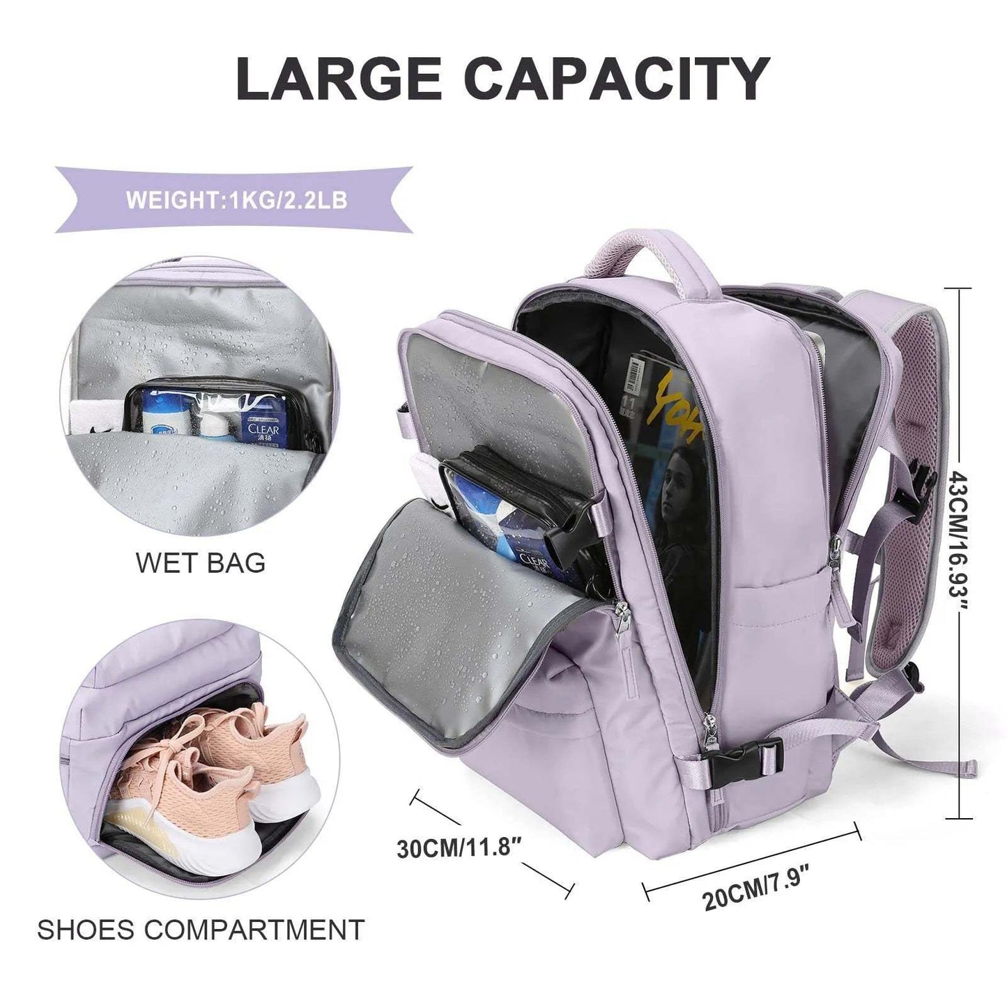 Shop All I Want SHOP ALL I WANT Travel Backpack for Men and Women