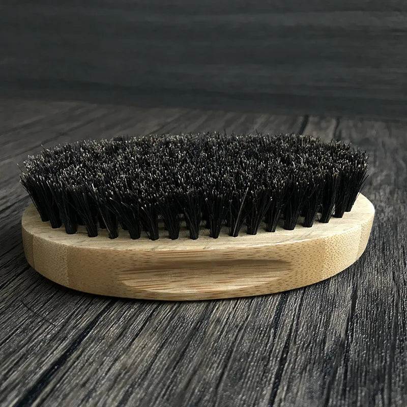 New MAN Hair Brush – Boar Bristle Beard & Shaving Comb for Face Massage and Hair Cleaning 🧔✨