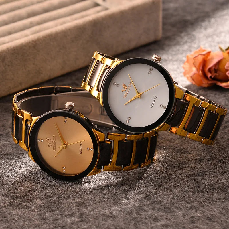 Luxury Watch – Cool Black Gold Quartz Steel Wristwatch ⌚✨