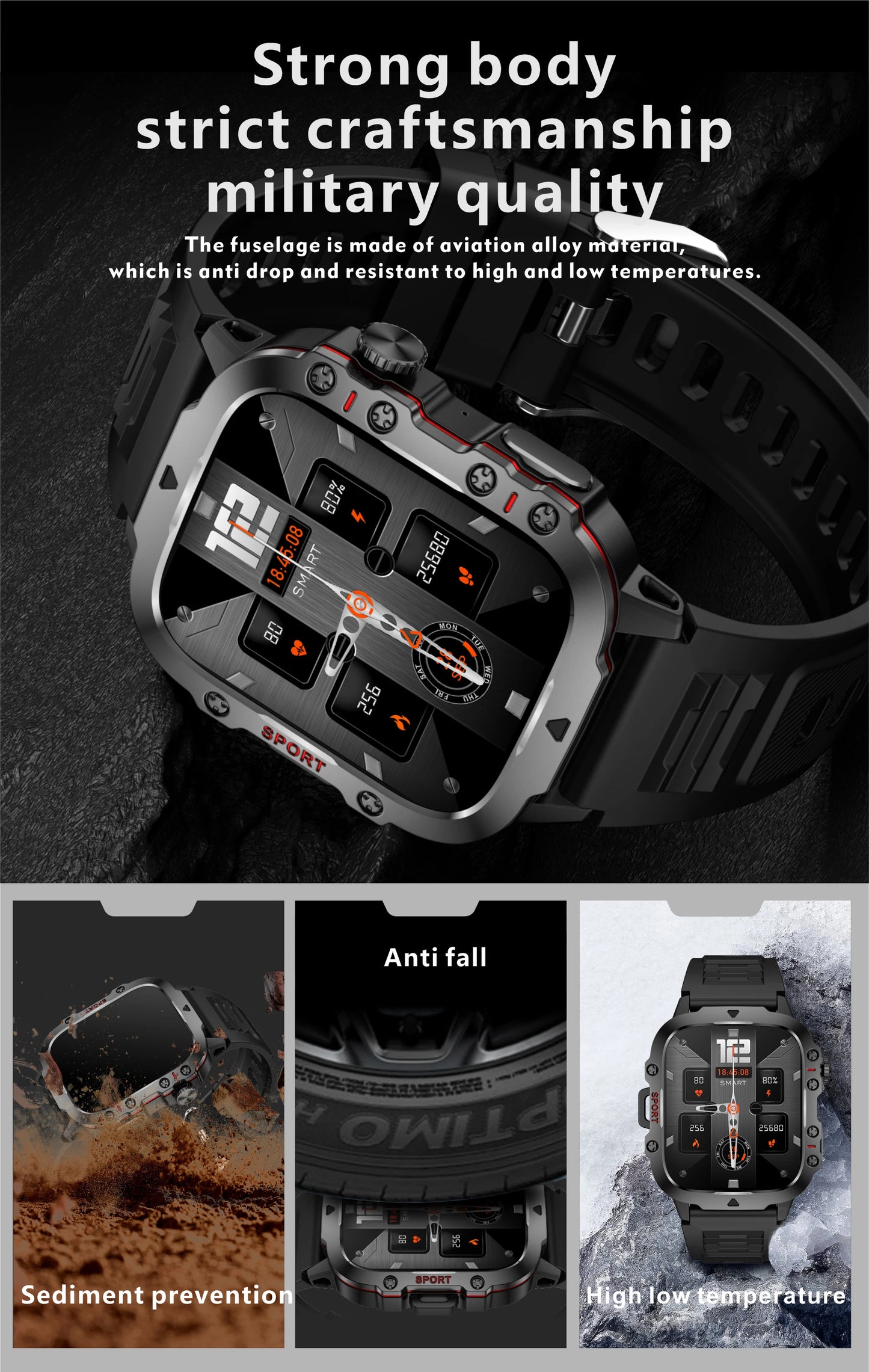 2025 Xiaomi Military Smart Watch | IP68 Outdoor Fitness Tracker ⌚