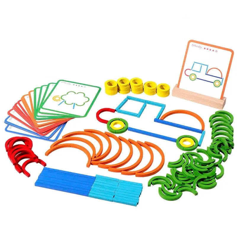 Shop All I Want SHOP ALL I WANT Wooden Creative Rings Puzzle Sticks