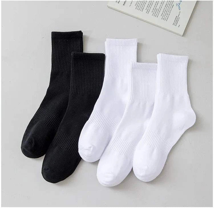 Shop All I Want SHOP ALL I WANT 🧦 5 Pairs Men’s Cotton Socks – Soft, Breathable, New Style for All Seasons, Plus Size 🌞❄️