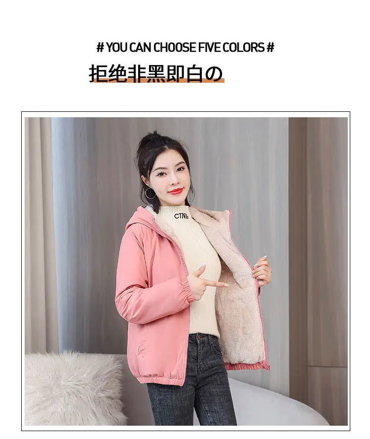 Women’s Fleece Coat: Warm Hooded Windbreaker for Winter! ❄️🧥