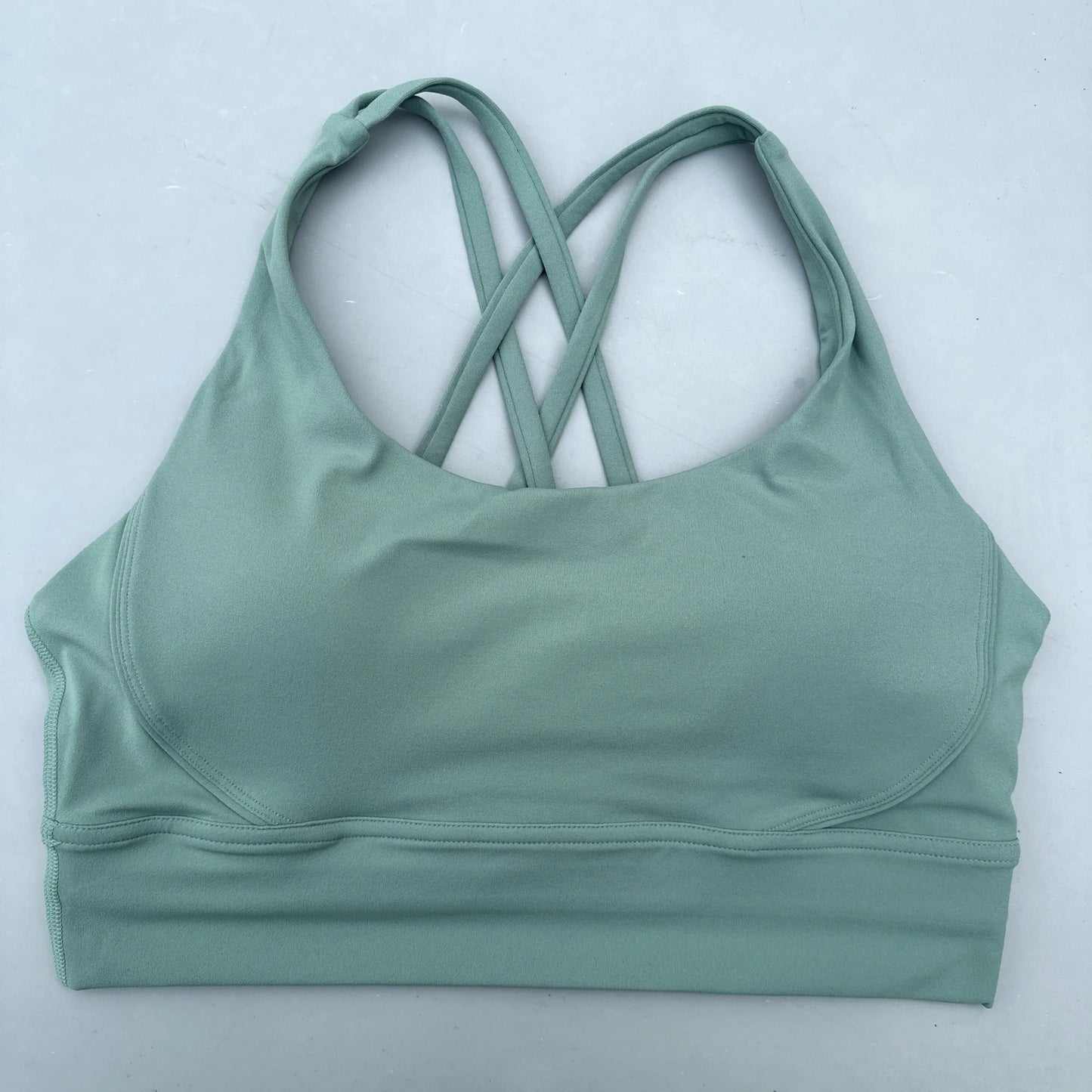 Solid Color Soft Cross Back Women’s Fitness Bra  🏋️‍♀️✨