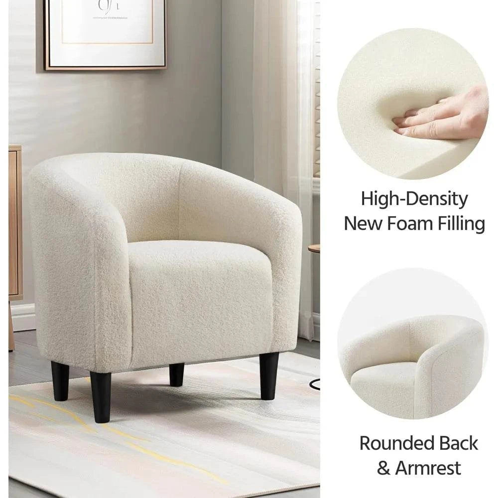 Barrel Chair Set of 2, Plush Sherpa Accent Chair with Soft Padded ArmsTransform your living space with this luxurious set of two barrel chairs, featuring plush Sherpa upholstery for ultimate comfort. The soft padded arms and cozy ivoryShop All I WantShop All I Want2, Plush Sherpa Accent Chair